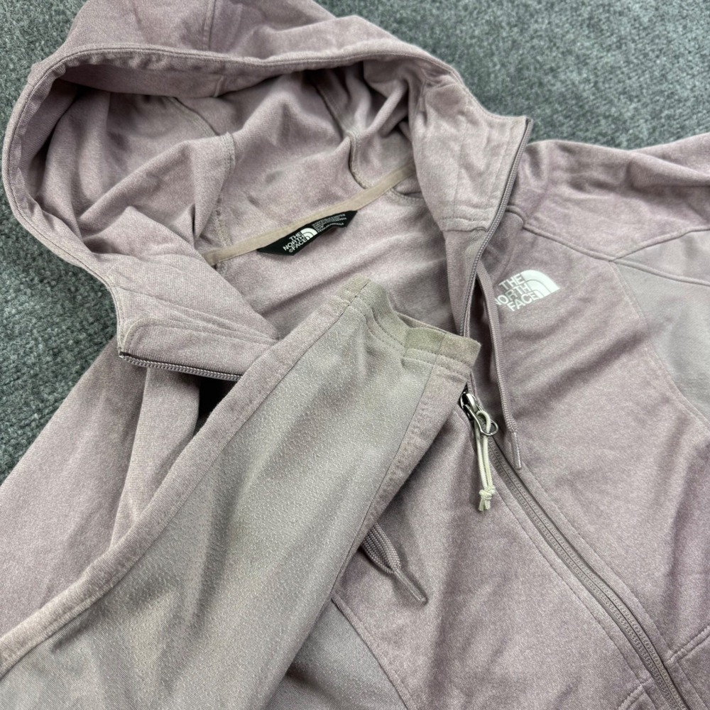 The North Face Full Zip Hoodie Small Purple Fleece Jacket Womens